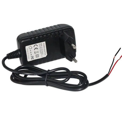 EU-Stromadapter 12V 1A 2A mit entferntem Drahtende