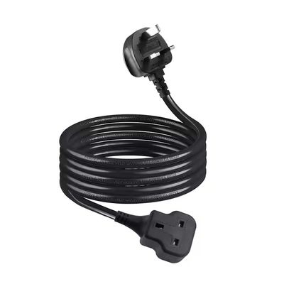 UK 3-Pin Stecker Männlich-Frauen-Stromverlängerungskabel - British Standard Stromkabel für Heim-, Büro- und Elektronikverlängerung