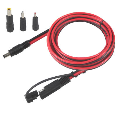 SAE-zu-DC-Koaxialadapterkabel - 6 Fuß 14AWG Schnellverschluss-Trennstecker 5,5 mm x 2,1 mm Stecker-Verlängerung mit 8 mm, 2,5 mm, 3,5 mm Adaptern für Kraftfahrzeuge (B09N3LCJ4F)