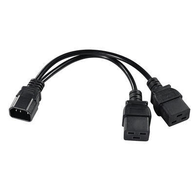 IEC 60320 Stecker auf 2 x C19 Buchse Y-Kabel C14 auf Dual C19 Stromverteilerkabel für PDU Server Rack Rechenzentrum