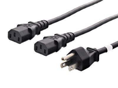 16 AWG 10 FT Y Splitter Stromkabel für Computer und Monitore