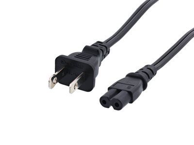 10 FT Standard-Laptop-Stromkabel C7 ohne polarisierten Stecker für Bürogeräte