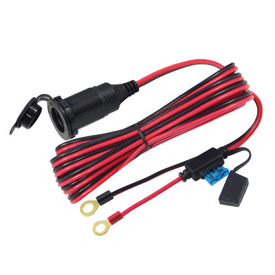 12V 24V Kfz-Zigarettenanzünder-Buchse auf verzinntes Kabel mit Sicherung