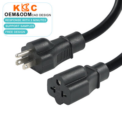 3 Kern 14AWG / 12AWG 15A/20A NEMA 5-15 / 6-20 Stecker-zu-Empfänger-Erweiterungsleitungen für industrielle Verwendung Schwerleitungen