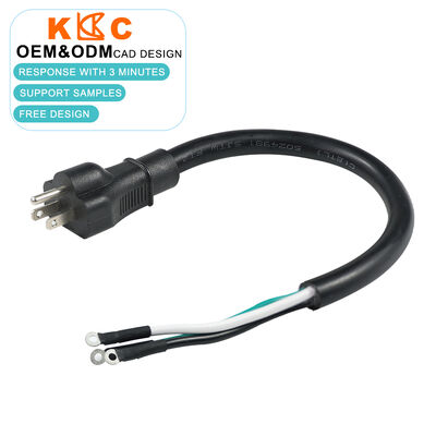 15Amp SJTW Ofen-Stromkabel Wasserdichtes Abdeckungsring Endgeräte Männlich Nema 5-15P für Haushaltsgeräte US-Standard Stecker