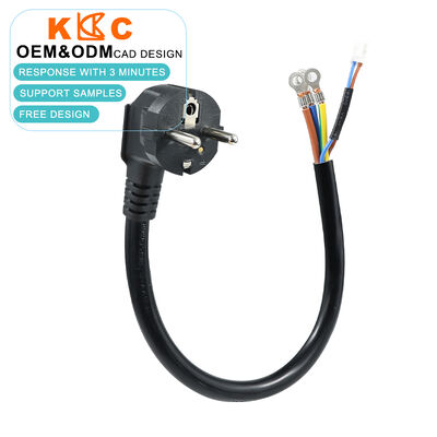 EU-Standard Schuko CEE 7/7 Stecker mit integriertem Thermistor H05VV-F 3G1.5mm2 3-Core Bare End Draht Stromkabel